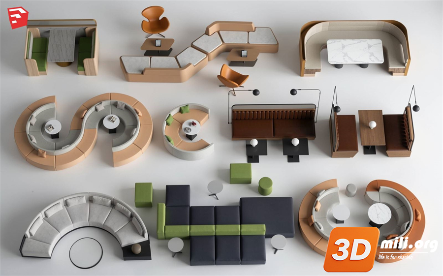 Cafe Furniture Skp Files 